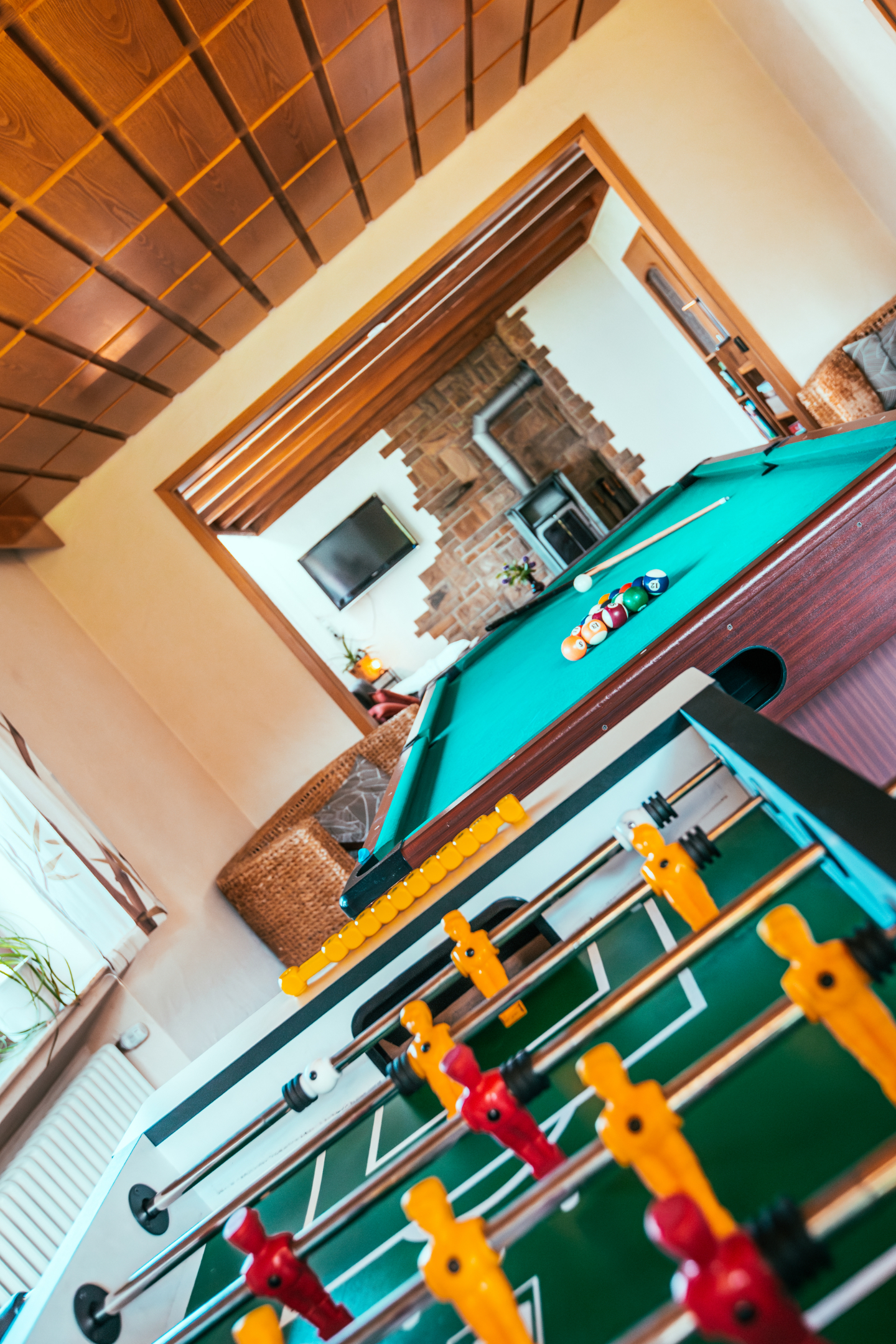 Ferienwohnung, Eifel, Urlaub, Kaminzimmer, Billiard, Kicker