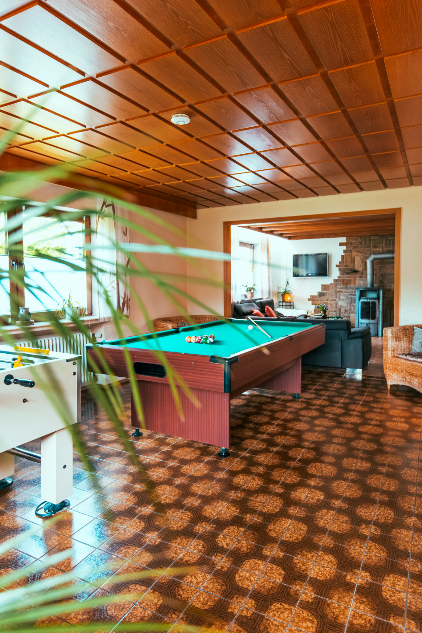 Ferienwohnung, Eifel, Urlaub, Kaminzimmer, Billiard, Kicker