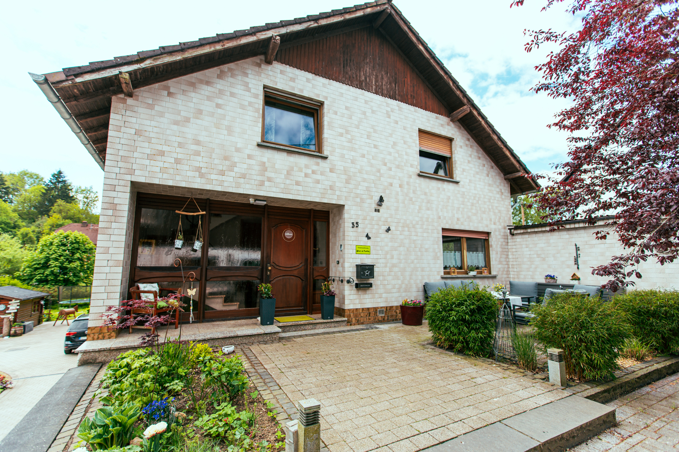 Ferienwohnung, Eifel, Urlaub, Garten, Eingangsbereich